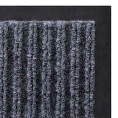 Greatstore PVC Predpražnik Sive Barve 90 x 60 cm