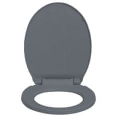 shumee WC deska s počasnim zapiranjem hitro nameščanje siva ovalna