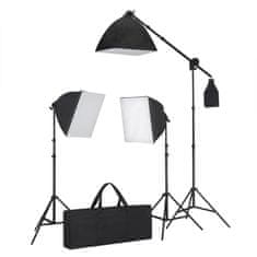 Vidaxl Foto studijski komplet s softboxi, ozadjem in odbojnikom