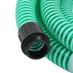 Vidaxl Sesalna cev z medeninastimi nastavki 25 m 25 mm zelena