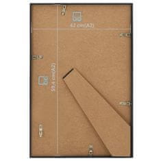 Vidaxl Foto okvirji 3 kosi stenski črni 42x59,4 cm MDF