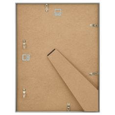 Vidaxl Foto okvirji 3 kosi namizni srebrni 20x25 cm MDF