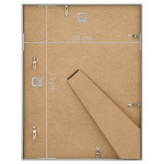 Vidaxl Foto okvirji 5 kosov stenski/namizni srebrni 20x25 cm MDF
