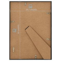 Vidaxl Foto okvirji 5 kosov stenski/namizni črni 29,7x42 cm MDF