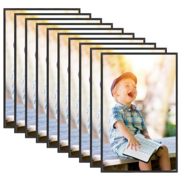 Vidaxl Foto okvirji 10 kosov namizni črni 13x18 cm MDF