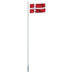 Vidaxl Zastava Danske in aluminijast zastavni drog 6,2 m