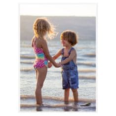 Vidaxl Foto okvirji 3 kosi stenski/namizni beli 15x21 cm MDF