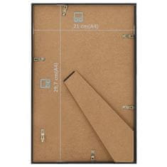 Vidaxl Foto okvirji 5 kosov namizni črni 21x29,7 cm MDF