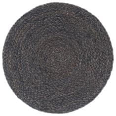 Vidaxl Pogrinjki 4 kosi temno sivi 38 cm okrogli iz jute
