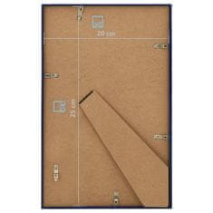 Vidaxl Foto okvirji 3 kosi namizni modri 20x25 cm MDF