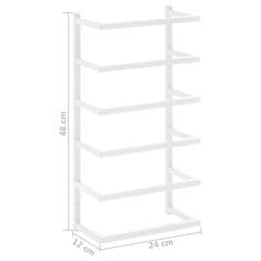 Vidaxl Stojalo za brisače belo 24x12x48 cm jeklo