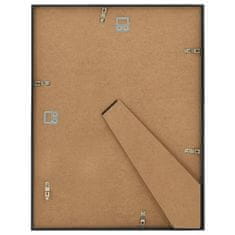 Vidaxl Foto okvirji 3 kosi stenski črni 50x60 cm MDF