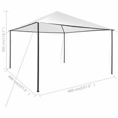 Vidaxl Paviljon 4x4x2,7 m bel 180 g/m2