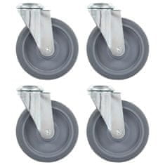 Vidaxl vidaXL 8 vrtljivih kolesc z luknjo za vijak, 125 mm