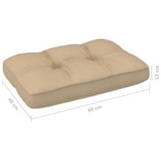 Vidaxl Blazina za kavč iz palet bež 60x40x12 cm