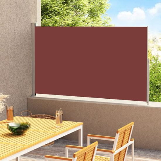 shumee Zložljiva stranska tenda za teraso 220x300 cm rjava