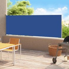 shumee Zložljiva stranska tenda za teraso 220x500 cm modra