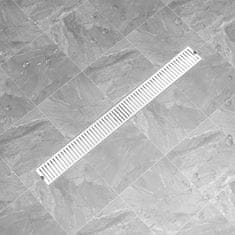 Vidaxl Kanaleta za tuš z režami 103x14 cm nerjaveče jeklo