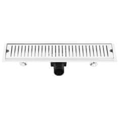 Vidaxl Kanaleta za tuš z režami 53x14 cm nerjaveče jeklo