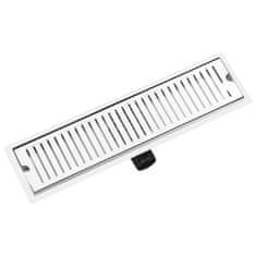 Vidaxl Kanaleta za tuš z režami 53x14 cm nerjaveče jeklo