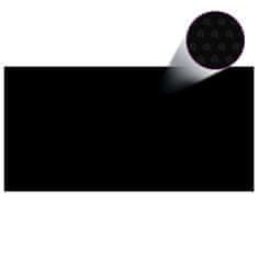 shumee Plavajoča PE solarna folija za bazen 488x244 cm črna in modra