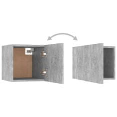 Greatstore Nočna omarica betonsko siva 30,5x30x30 cm iverna plošča