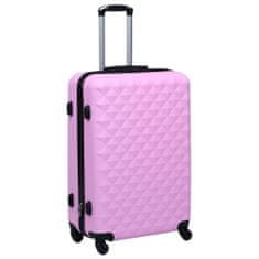 Vidaxl Trdi potovalni kovčki 3 kosi roza ABS