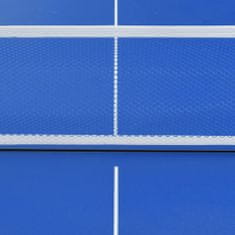 shumee Miza za namizni tenis z mrežo 152x76x66 cm modra