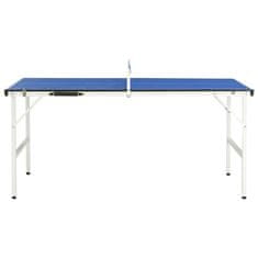 Greatstore Miza za namizni tenis z mrežo 152x76x66 cm modra