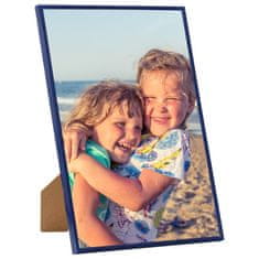 Vidaxl Foto okvirji 3 kosi namiznii modri 15x21 cm MDF