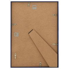 Vidaxl Foto okvirji 3 kosi namiznii modri 15x21 cm MDF