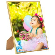 Vidaxl Foto okvirji 5 kosov stenski/namizni zlati 50x60 cm MDF