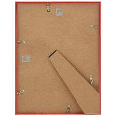 Vidaxl Foto okvirji 5 kosov stenski/namizni rdeči 20x25 cm MDF