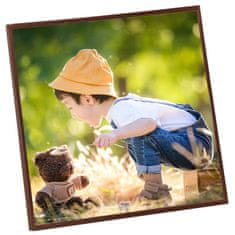 Vidaxl Foto okvirji 3 kosi namizni bronasti 20x20 cm MDF