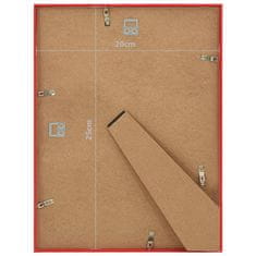 Vidaxl Foto okvirji 5 kosov stenski/namizni rdeči 20x25 cm MDF