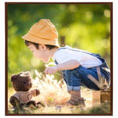 Vidaxl Foto okvirji 3 kosi namizni bronasti 20x20 cm MDF