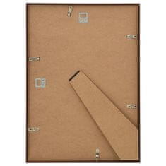 Vidaxl Foto okvirji 3 kosi stenski/namizni bronasti 18x24 cm MDF