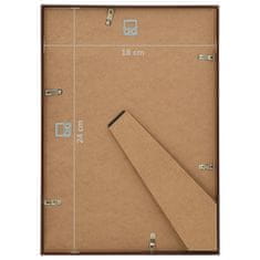 Vidaxl Foto okvirji 3 kosi stenski/namizni bronasti 18x24 cm MDF