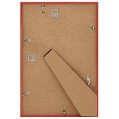 Vidaxl Foto okvirji 10 kosov stenski/namizni rdeči 13x18 cm MDF