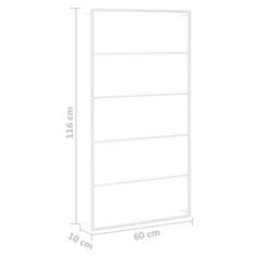 Vidaxl Stojalo za brisače belo 60x10x116 cm jeklo