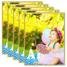 Vidaxl Foto okvirji 5 kosov namizni zlati 20x25 cm MDF