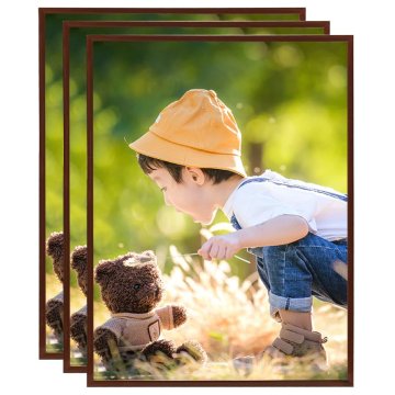 Vidaxl Foto okvirji 3 kosi stenski bronasti 40x50 cm MDF
