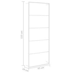 Vidaxl Stojalo za brisače belo 45x10x115 cm jeklo