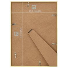 Vidaxl Foto okvirji 5 kosov stenski/namizni zlati 29,7x42 cm MDF