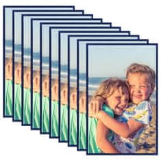 Vidaxl Foto okvirji 10 kosi namizni modri 20x25 cm MDF