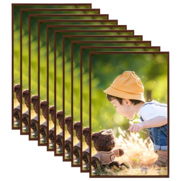 Vidaxl Foto okvirji 10 kosov stenski/namizni bronasti 13x18 cm MDF
