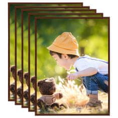 Vidaxl Foto okvirji 5 kosov stenski/namizni bronasti 40x50 cm MDF