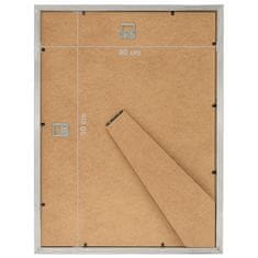 Vidaxl Foto okvirji 5 kosi stenski srebrni 40x50 cm MDF