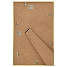 Vidaxl Foto okvirji 3 kosi namizni zlati 10x15 cm MDF