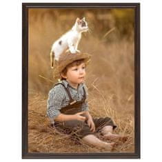 Vidaxl Foto okvirji 3 kosi stenski črni 40x50 cm MDF